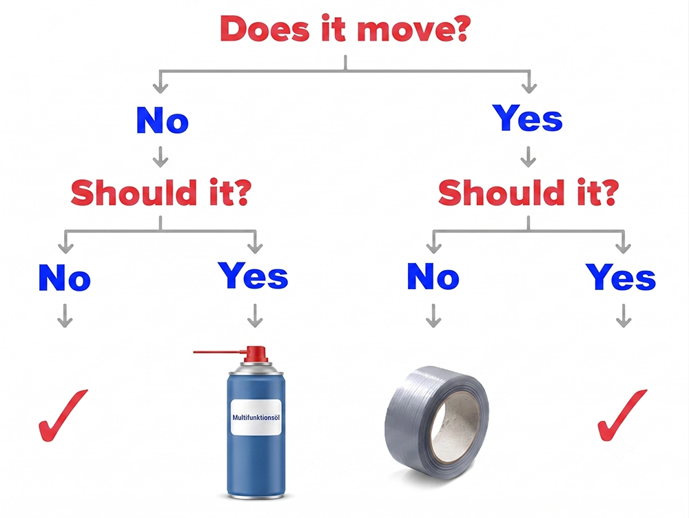 Duck Tape oder Duct Tape? engineers flowchart duct tape oel