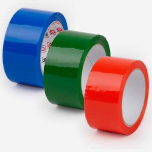 PP-Klebeband Packband mit Arcrylatkleber, farbig: rot, blau, grün, gelb, orange und weiß