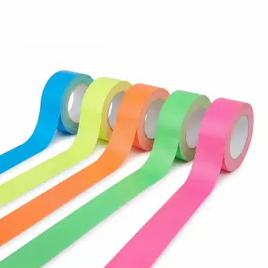Gaffer Tapes Neon alle Farben ausgerollt