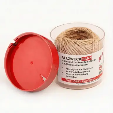 WIHEDÜ Kordelbox Kordelzwerg mit Allzweckgarn aus Jute