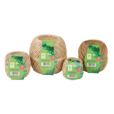 WIHEDÜ Flachsbindfaden Kordel fein für Pakete bis 4kg
