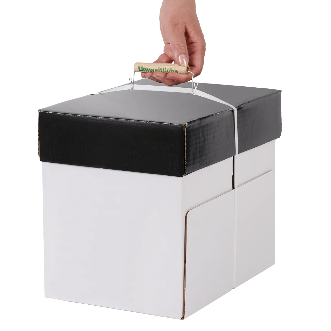 Pakettraeger-Anwendungsbeispiel-590.273 WIHEDÜ Paketträger aus Holz mit Metallbügel Anwendungsbeispiel